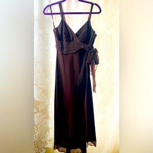 BCBGMaxAzria 100% silk halter backless dress size 8. Stunning, elegant